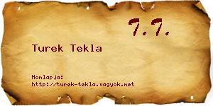 Turek Tekla névjegykártya