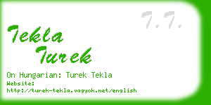tekla turek business card